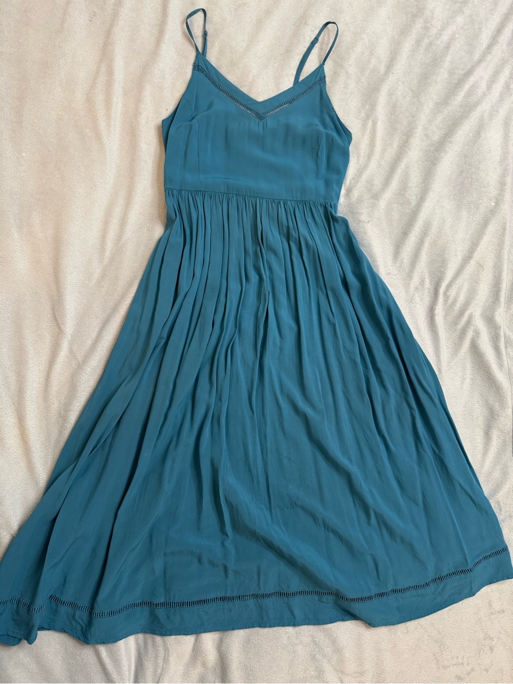 Old Navy Teal Maxi Dress with Spaghetti Straps